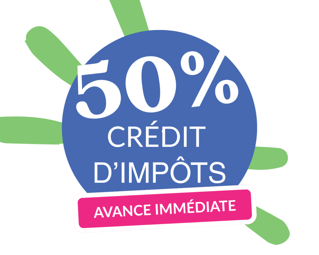 L'aides financières ménage du crédit d'impôt qui vous permet d'avoir 50% de réduction sur vos prestations
